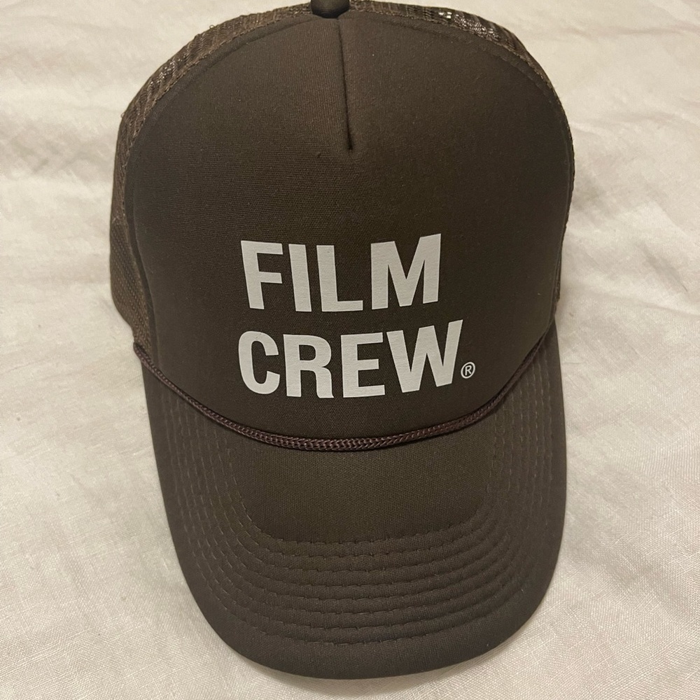 Crew Members Only ‘Film Crew’ Trucker Hat - Brown & White